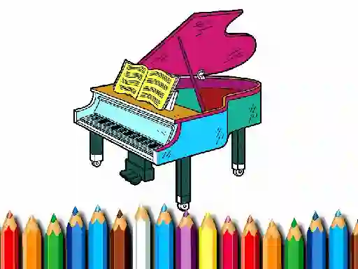 Joc Back To School: Piano Coloring Book en línia