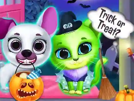 Joc Scary Makeover Halloween Pet Salon en línia
