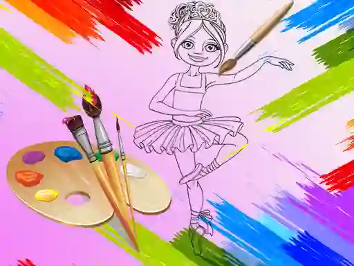 Joc Little Ballerinas Coloring en línia