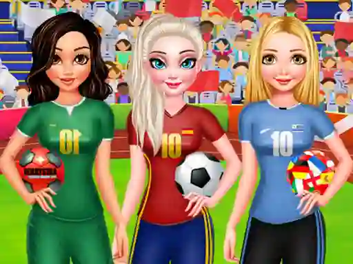 Joc BFF Princess Vote For Football 2018 en línia