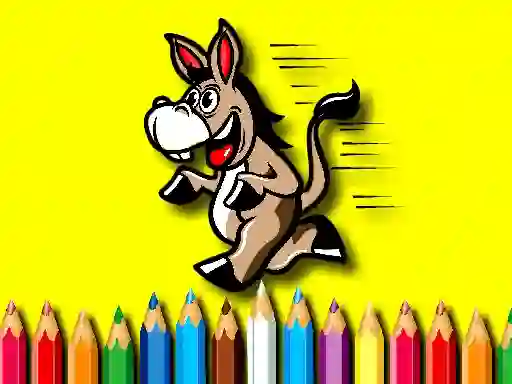 Joc Back To School Coloring Book Donkey en línia