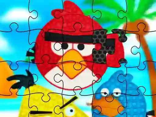 Joc Funny Birds Pop It Jigsaw en línia