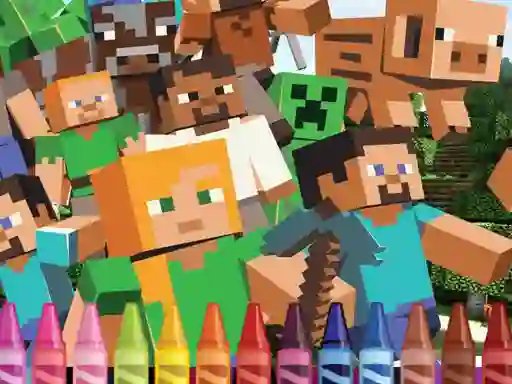 Joc 4GameGround Minecraft Coloring en línia