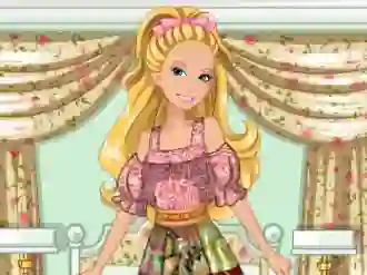 Joc Barbie's Patchwork Peasant Dress en línia