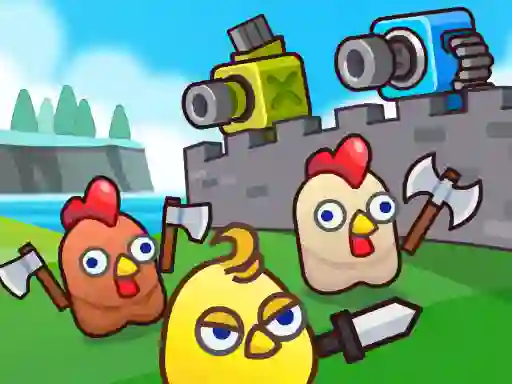 Joc Merge Cannon: Chicken Defense en línia