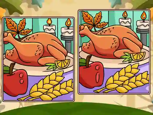 Joc Thanksgiving Spot The Differences en línia