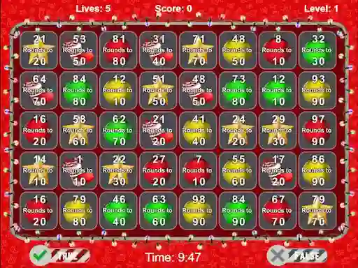 Joc Christmas Number Crunch Rounding en línia
