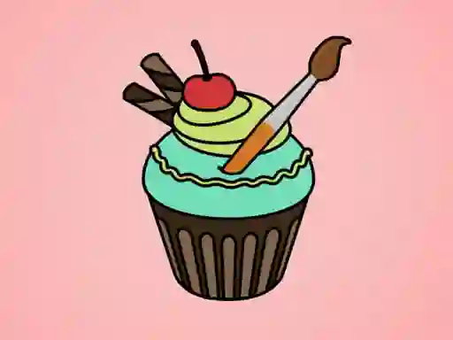 Joc Yummy Cupcake Coloring en línia
