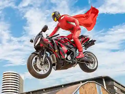 Joc Real Motorbike Super Hero Stunt 3D en línia