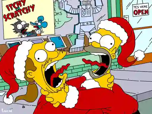 Joc Simpsons Christmas Jigsaw Puzzle en línia