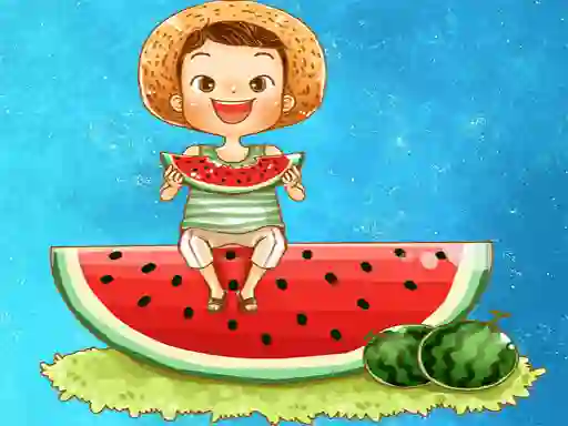 Joc Watermelon and Drinks Puzzle en línia