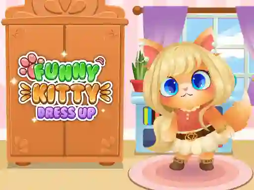 Joc Funny Kitty Dress Up en línia