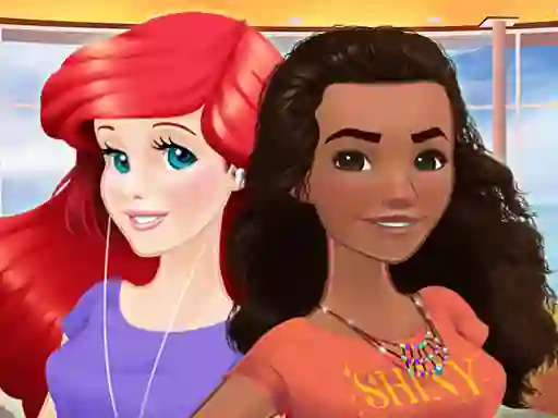 Joc Ariel and Moana Princess on Vacation en línia