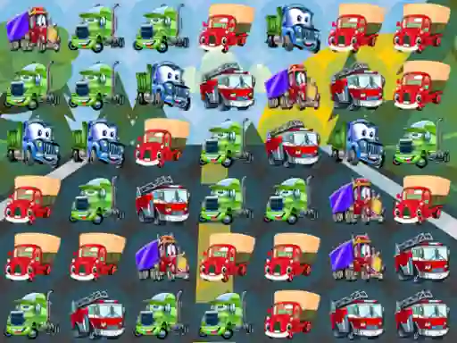 Joc Cartoon Trucks Match 3 en línia