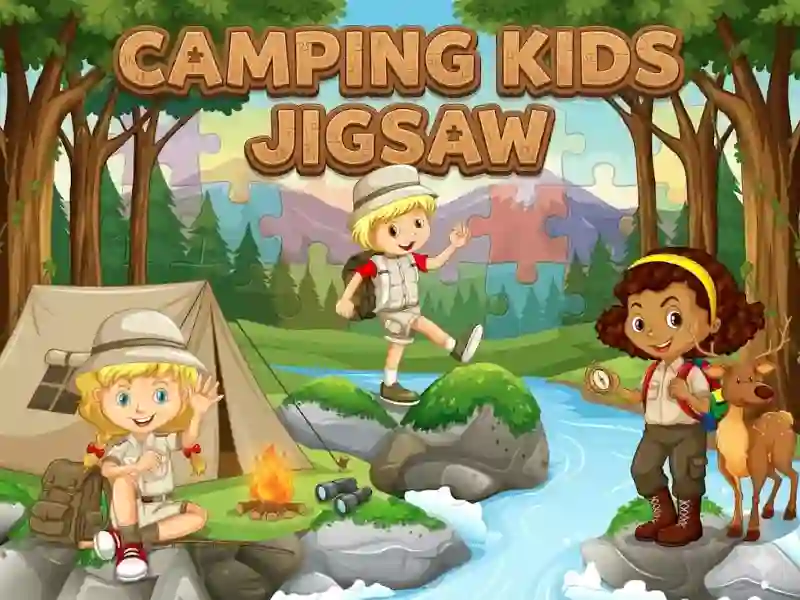 Joc Camping kids jigsaw en línia
