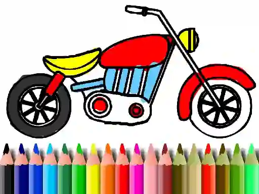 Joc Back To School: Motorbike Coloring en línia