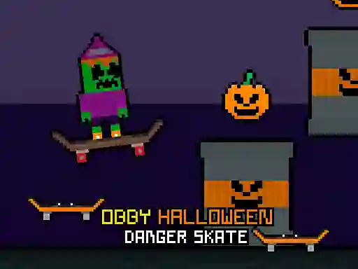 Joc Obby Halloween Danger Skate en línia