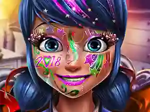 Joc Dotted girl new year makeup en línia