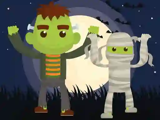 Joc Vampires and Frankenstein Coloring en línia