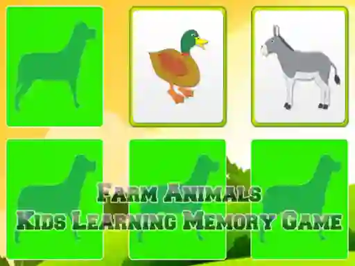 Joc Farm Animals Kids Learning  Memory en línia