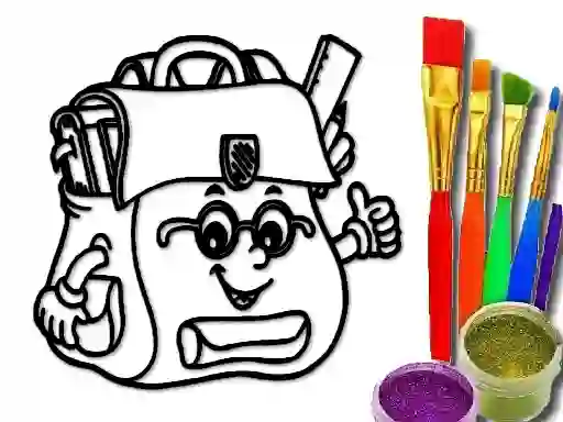 Joc Back To School: School Bag Coloring Book en línia