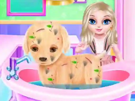 Joc Baby Elsa Puppy Surgery en línia