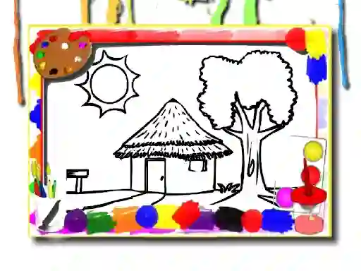 Joc Back To School: House Coloring Book en línia