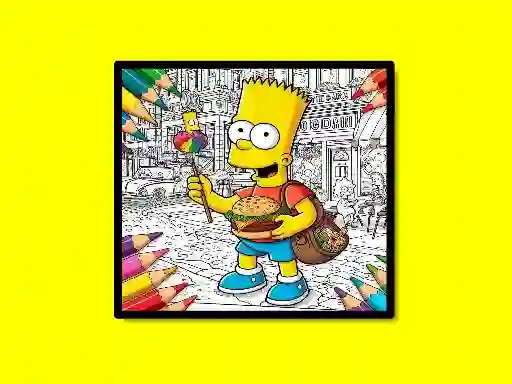 Joc Back To School Simpsons Coloring Book en línia