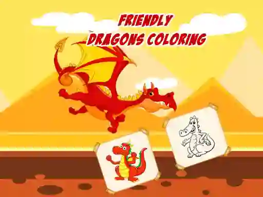 Joc Friendly Dragons Coloring en línia