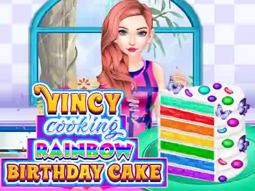 Joc Vincy Cooking Rainbow Birthday Cake en línia