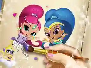 Joc Shimmer And Shine Coloring Book en línia