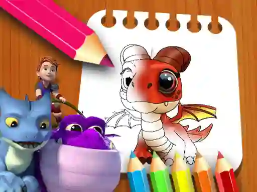 Joc Dragon Rescue Riders Coloring Book en línia