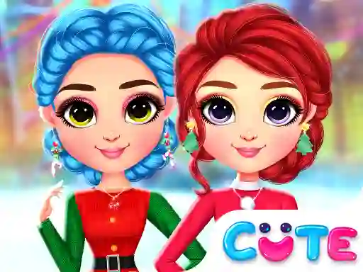 Joc Rainbow Girls Christmas Outfits en línia