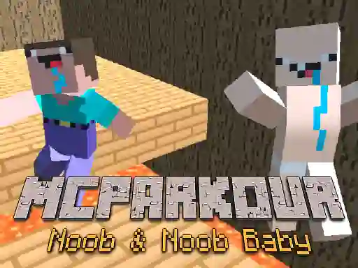 Joc MCParkour Noob & Noob Baby en línia