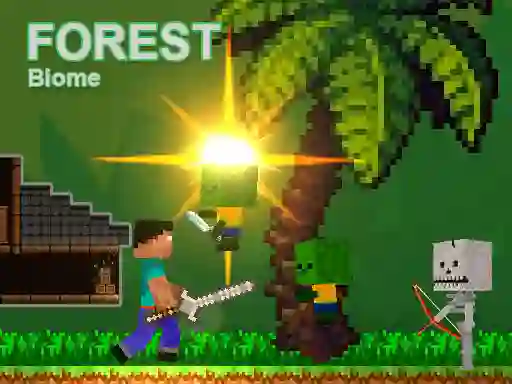 Joc Noob vs Zombies - Forest biome en línia