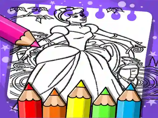 Joc Cinderella Color Book en línia