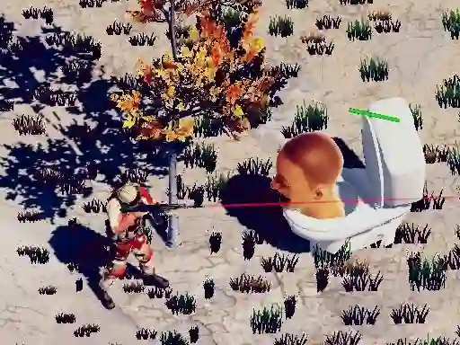 Joc TopDown Skibidi Toilet Shooting en línia