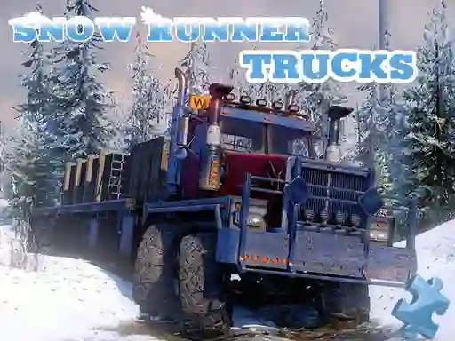 Joc Snow Runner Trucks Jigsaw en línia