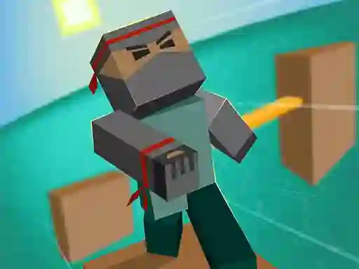 Joc Blocky Parkour Ninja en línia