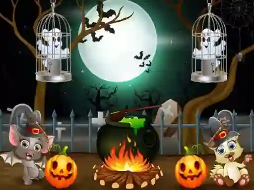 Joc Halloween Twin Ghosts Rescue en línia