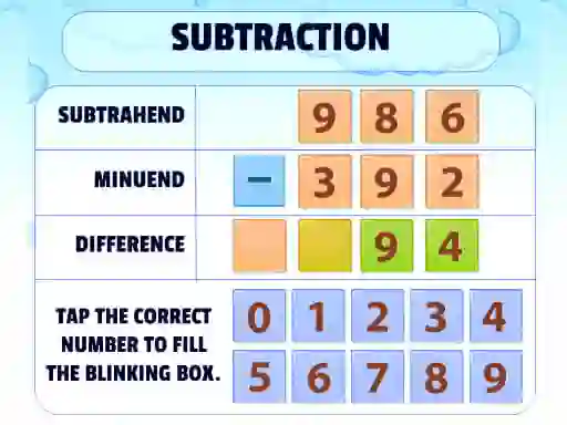 Joc Subtraction Practice en línia