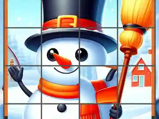 Joc Happy Snowman Puzzle en línia