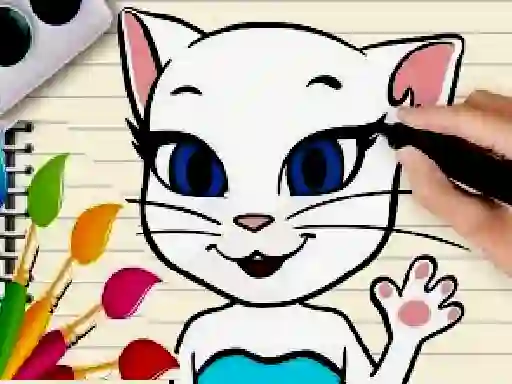 Joc Talking Angela Coloring Book en línia