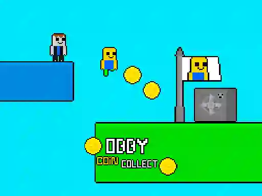 Joc Obby vs Bacon Rainbow Parkour en línia