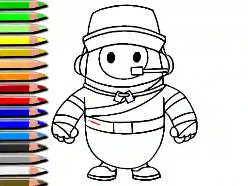 Joc Fall Guys Halloween Coloring Book en línia