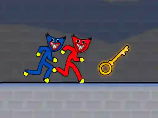 Joc Stickman Huggy Party Duo en línia