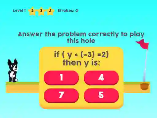 Joc MathPup Golf 4 Algebra en línia