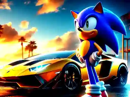 Joc Sonic Run for Lamborghini en línia