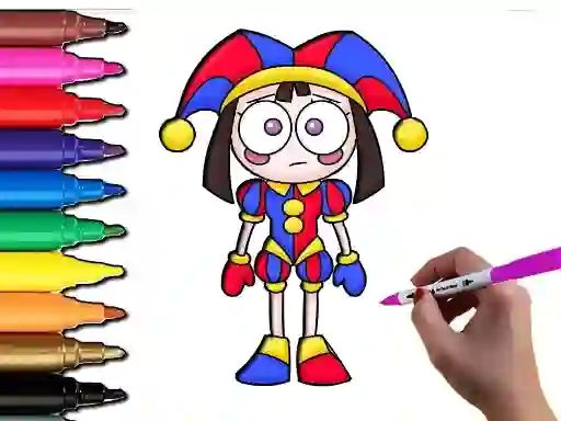Joc Pomni Coloring Time en línia