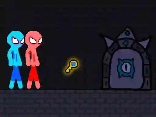 Joc Red and Blue Stickman Rope en línia